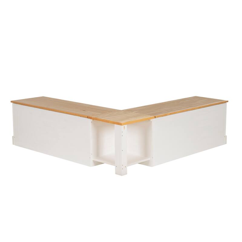 Josie Backless Wooden Nook with Cushion Set