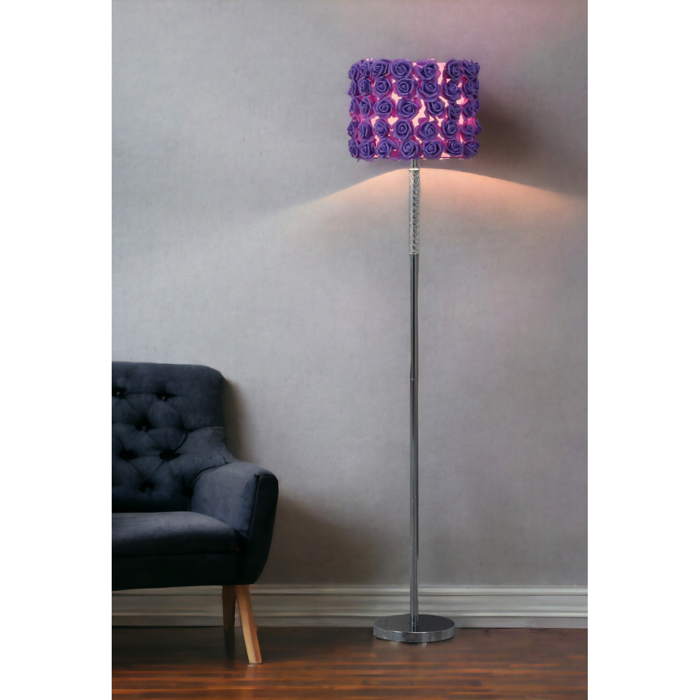 Purple standing lamp sale