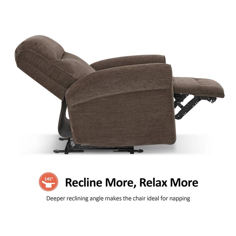 MCombo Power Wall Hugger Recliner Chair for Small Space RV , USB & USB-C Charging Ports, Modern Roll Arm Recliner, Fabric PR630