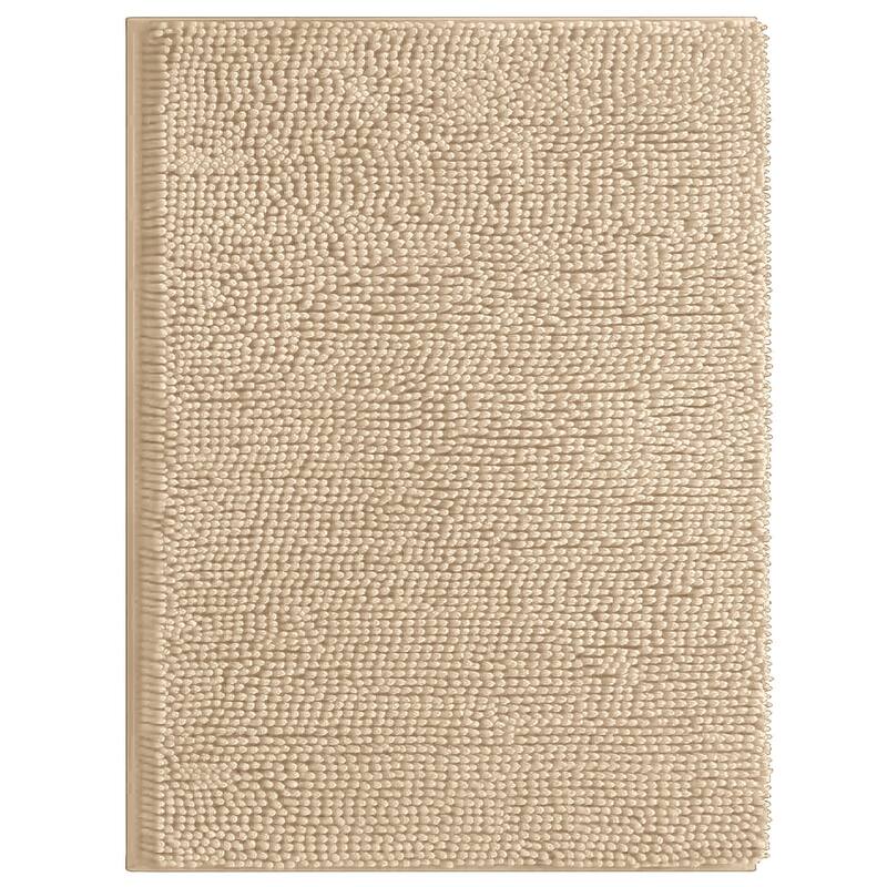 24"x16" - Beige Large Soft Cozy Plush Chenille Bath Mat Bathroom Rug