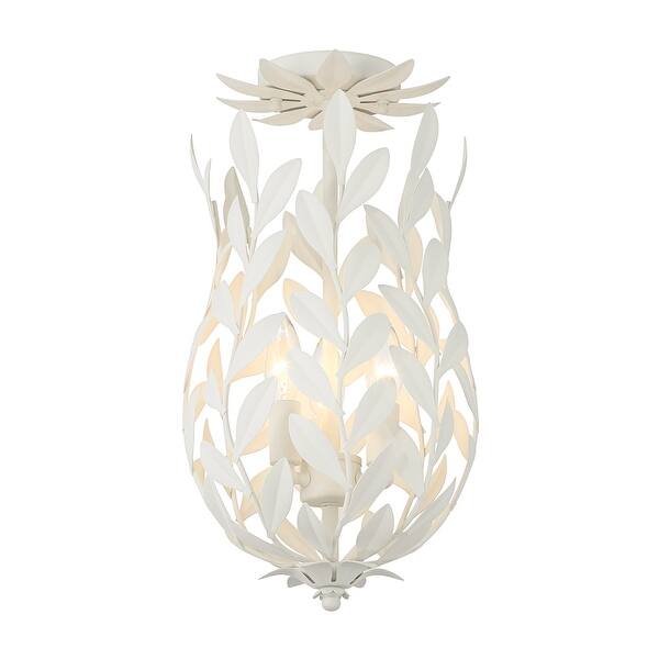 slide 2 of 11, Crystorama Lighting Group 563_CEILING Broche 3 Light 10" Wide Matte White