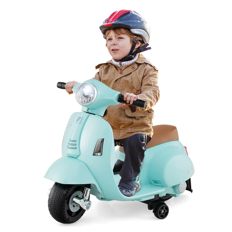 Gymax Kids Ride on Motorcycle w/ Training Wheels Headlight Horn 6V - See Details - Green
