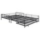 preview thumbnail 17 of 15, Full XL Over Queen Size Metal Bunk Bed with Twin Size Trundle