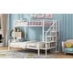 preview thumbnail 5 of 28, Metal Twin over Full Bunk Bed with Storage Staircase and Open Wardrobe for Home