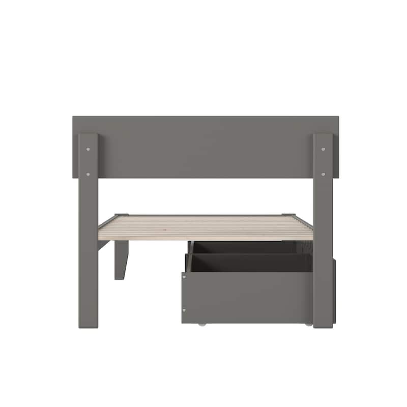Boston Modern Contemporary Bed with 2 Extra Long Drawers