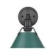 preview thumbnail 2 of 1, Yep by Golden Lighting Orwell 1-light Vanity in Matte Black and Pine Green shade