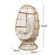preview thumbnail 6 of 11, Pintan Outdoor Wicker Swivel Egg Chair by Christopher Knight Home