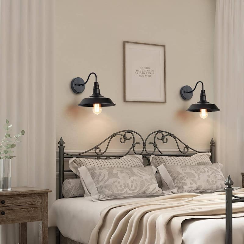 Farmhouse Farmhouse 1-Light Wall Sconces Metal Barn Warehouse Lamps