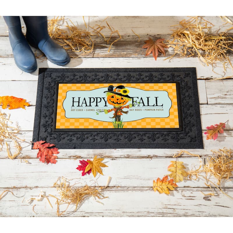 Hello Pumpkin Scarecrow Sassafras Switch Mat