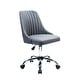 preview thumbnail 28 of 32, Porthos Home Jarvis Fabric Upholstered Office Chair with Chrome Base Dark Grey