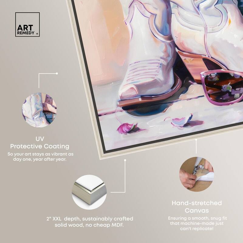 Spring Pink Cowboy Necessities Canvas by Art Remedy