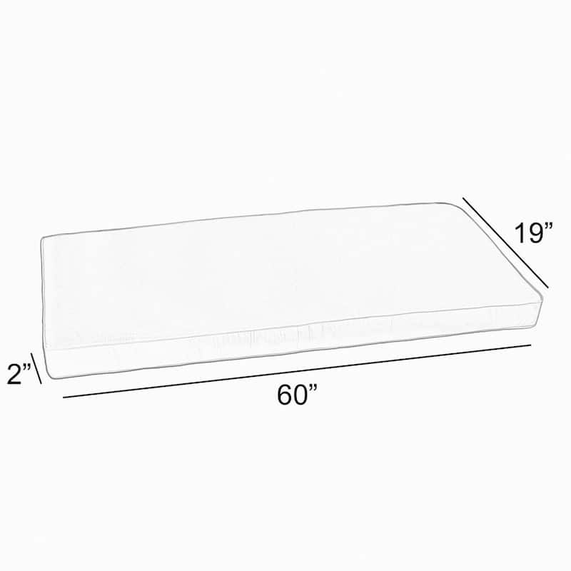 Sorra Home Indoor/Outdoor Solid Corded Bench Cushion