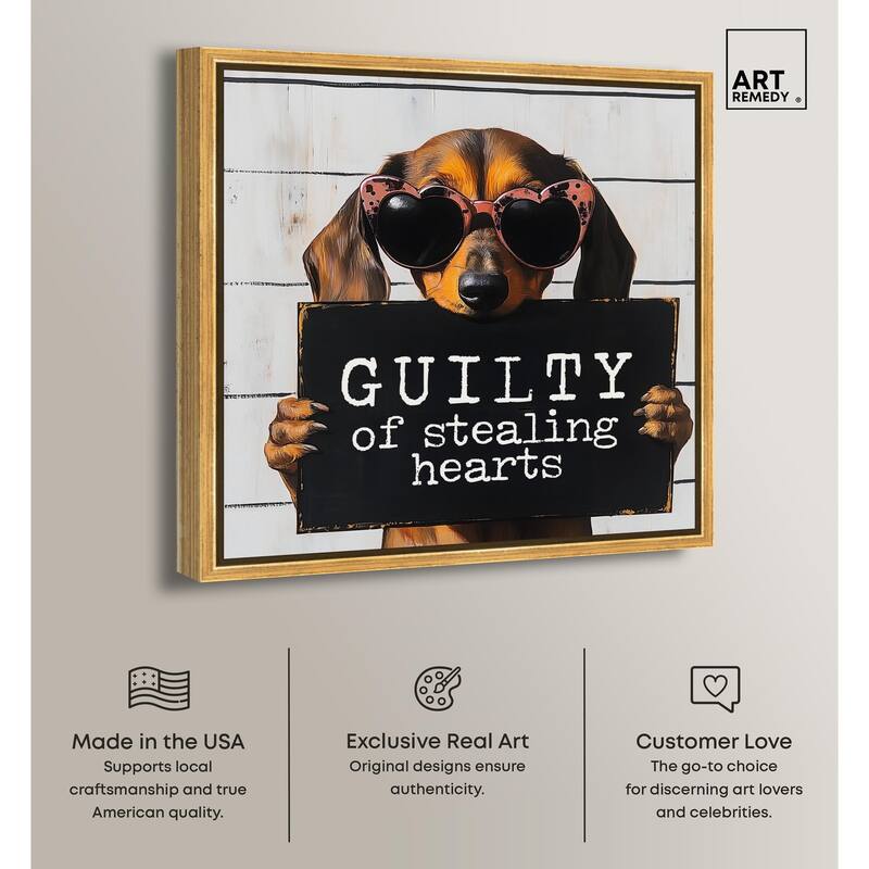 Guilty of Stealing Hearts Canvas by Art Remedy