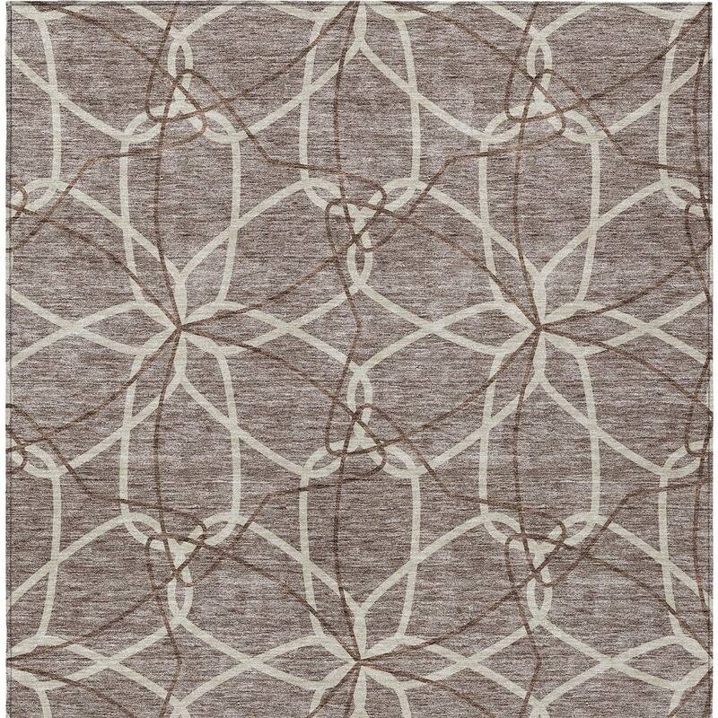 HomeRoots Geometric Modern Rectangle Outdoor Rug
