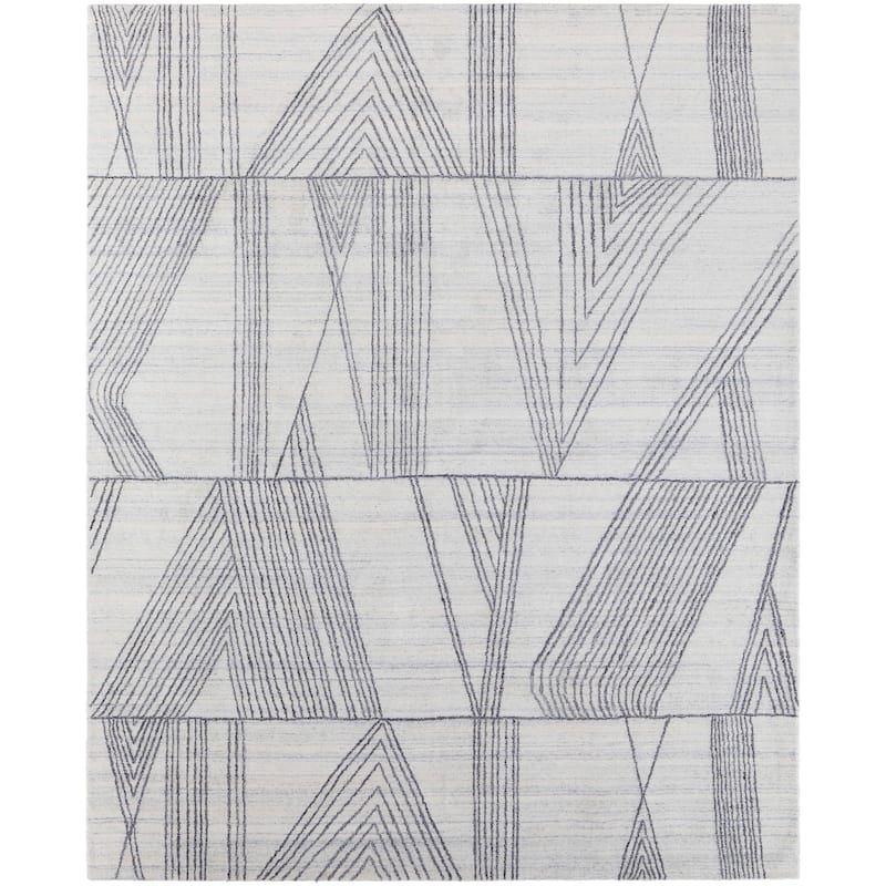 Grand Bazaar Archor Hand Woven Abstract Modern Area Rug - 2' x 3' - Ivory/Black