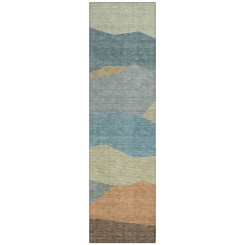 Machine Washable Indoor/ Outdoor Modern Dacono Chantille Rug