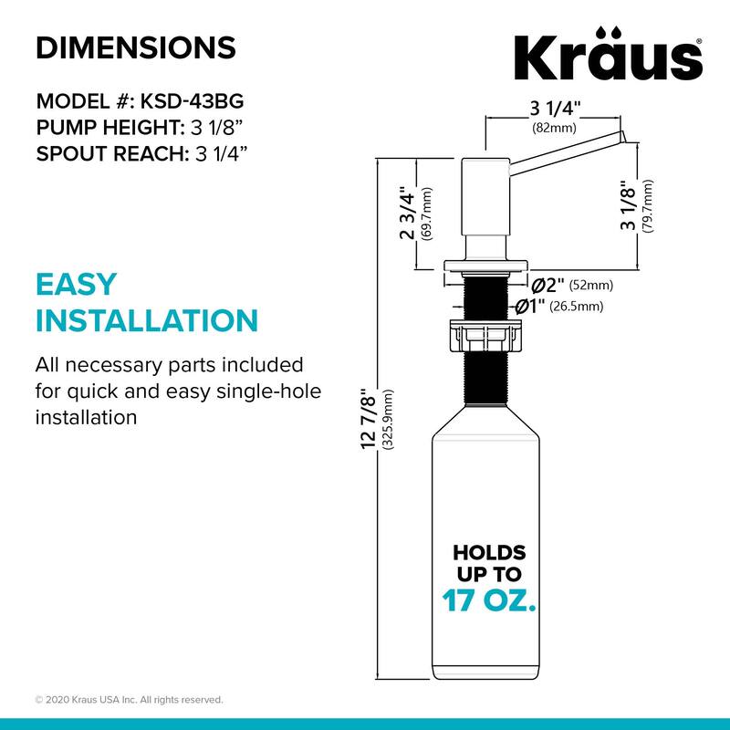Kraus Kitchen Soap and Lotion Dispenser