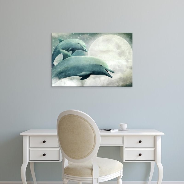 Easy Art Prints Terry Fan's 'Sky Dolphins' Premium Canvas Art