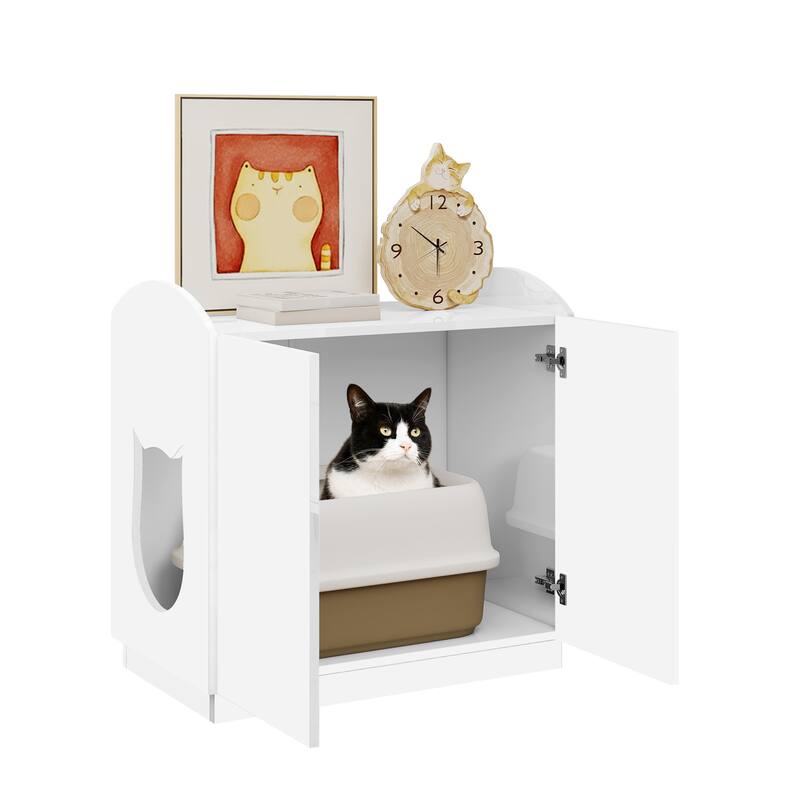Moasis Large Cat Litter Box Enclosure with Cat-Head Entrance