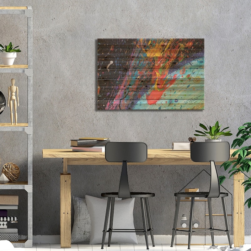 Travesía Interestelar Print On Wood by Goga Studio - Multi-Color