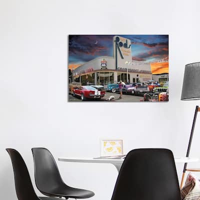 iCanvas "Muscle Car Motors" by Larry Grossman Canvas Print