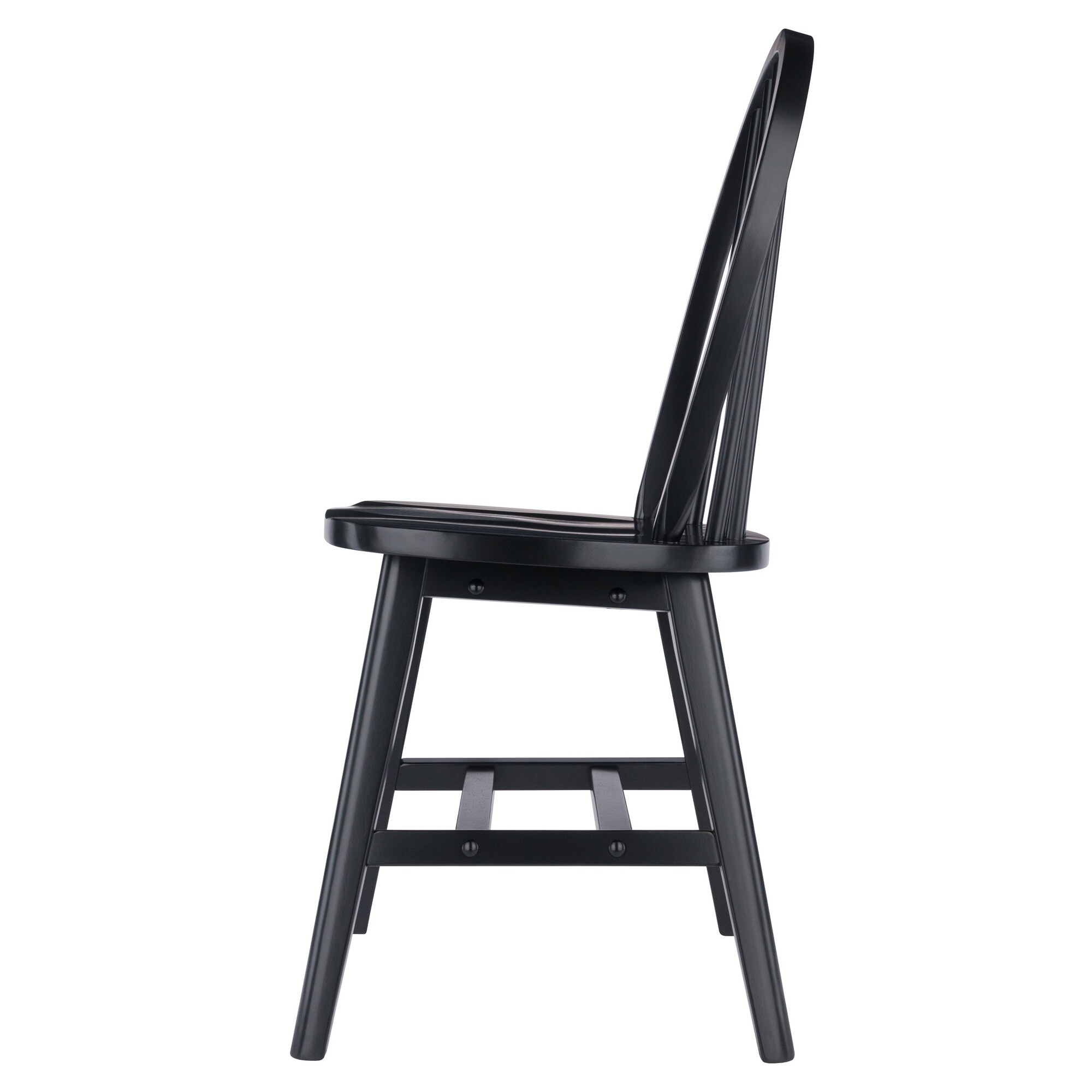 Windsor 2-Pc Chair Set, Black - Overstock - 35999696