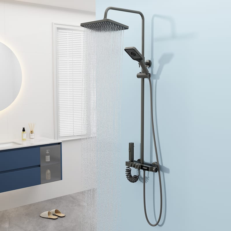 46.7"H Elegant Shower Upgrade Concealed Spout Independent Control