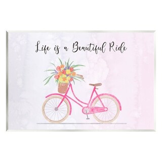 Stupell Life Is A Beautiful Ride Bicycle Wall Plaque Art by Ziwei Li ...