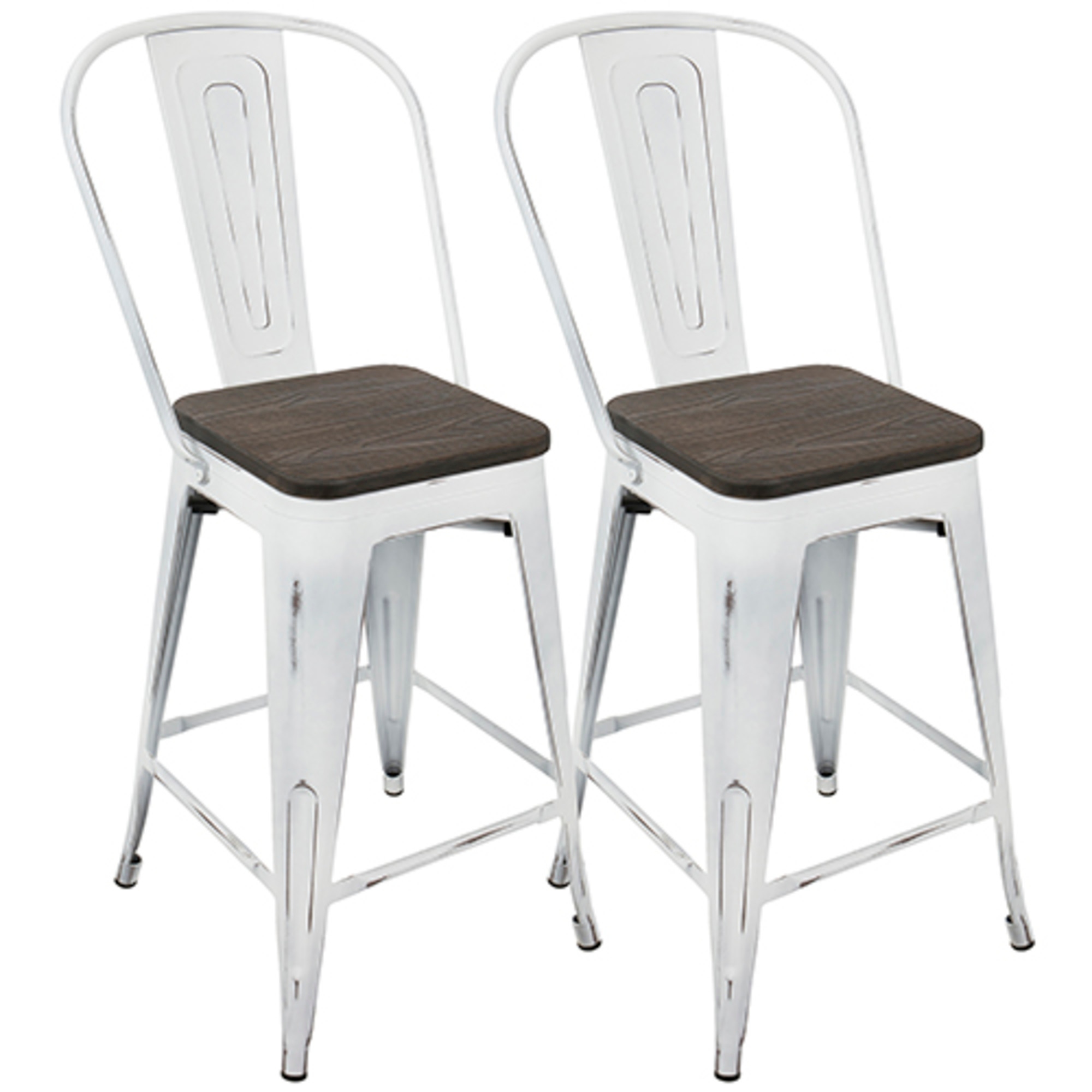High back sales white bar stools
