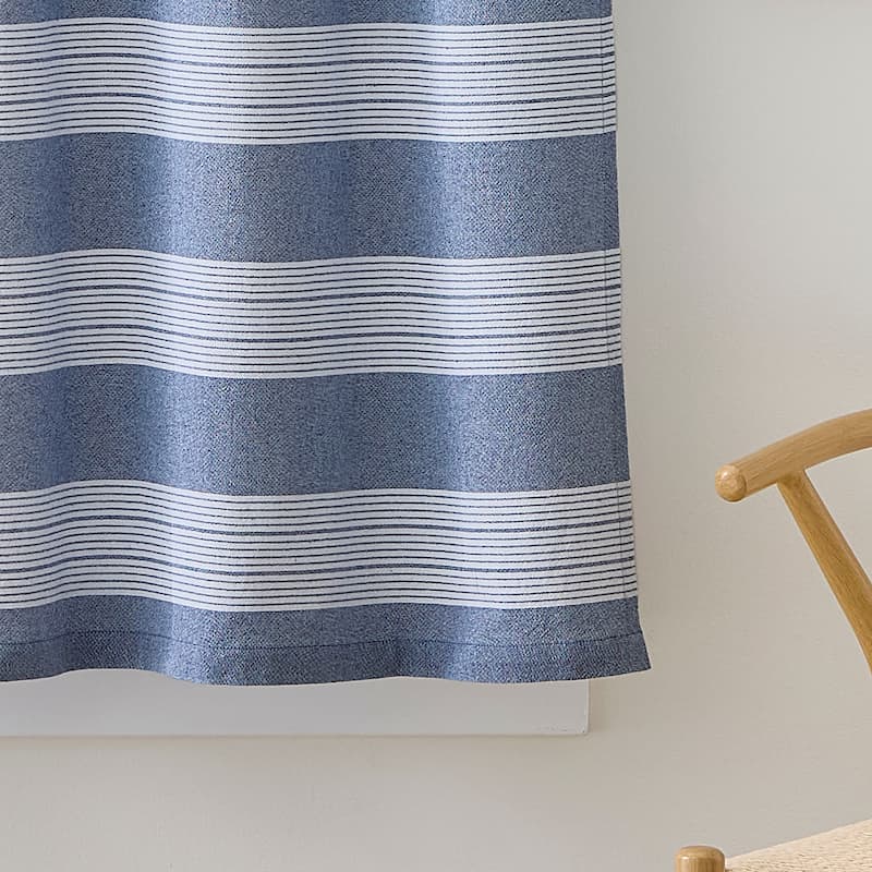 Curtainworks Denim Yarn Dye Valance or Tier Pair Curtain Collection