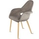 preview thumbnail 37 of 71, Organic Upholstered Fabric Modern Armchair with Natural Wooden Legs for Dining Room Office or Accent Lounge Side Chair