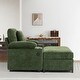 preview thumbnail 2 of 9, Modern Oversized Chair with Ottoman,Chenille Fabric Sofa Bed,Accent Chair Comfy Sofa with Cupholders and USB Charging Ports