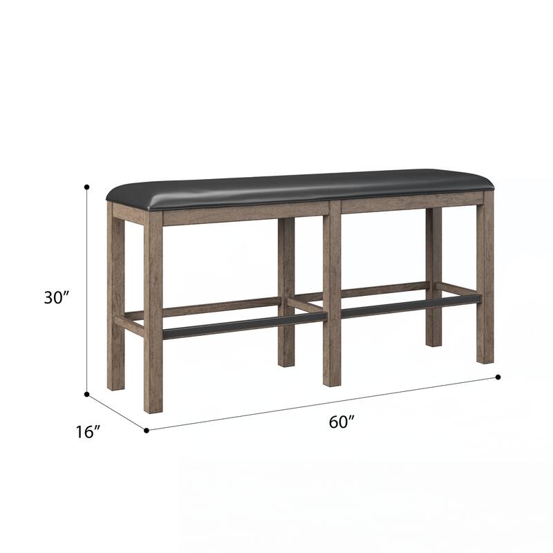 Brown 60" Bar Height Bench