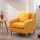 preview thumbnail 1 of 16, Home Office Armchair Guest Sofa Reading chair, Fabric Yellow