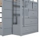 preview thumbnail 6 of 10, Full Over Full Bunk Bed with Twin Trundle & Stairs, Wood Bunk Beds with Storage Drawers & Guardrail for Kids Teens Adults, Grey