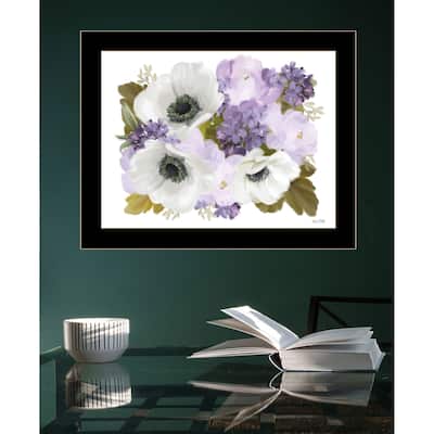 TrendyDecor4U Contemporary "Lilacs and Anemone" Framed Print Wall Art
