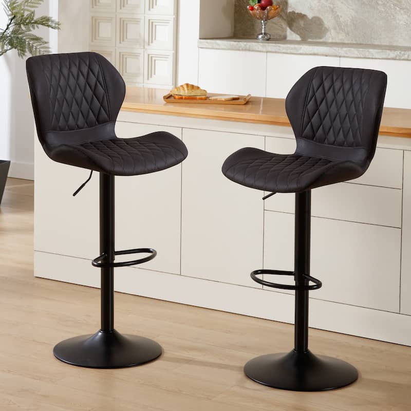 HOMYKA Swivel Adjustable Height Stool Set of 2