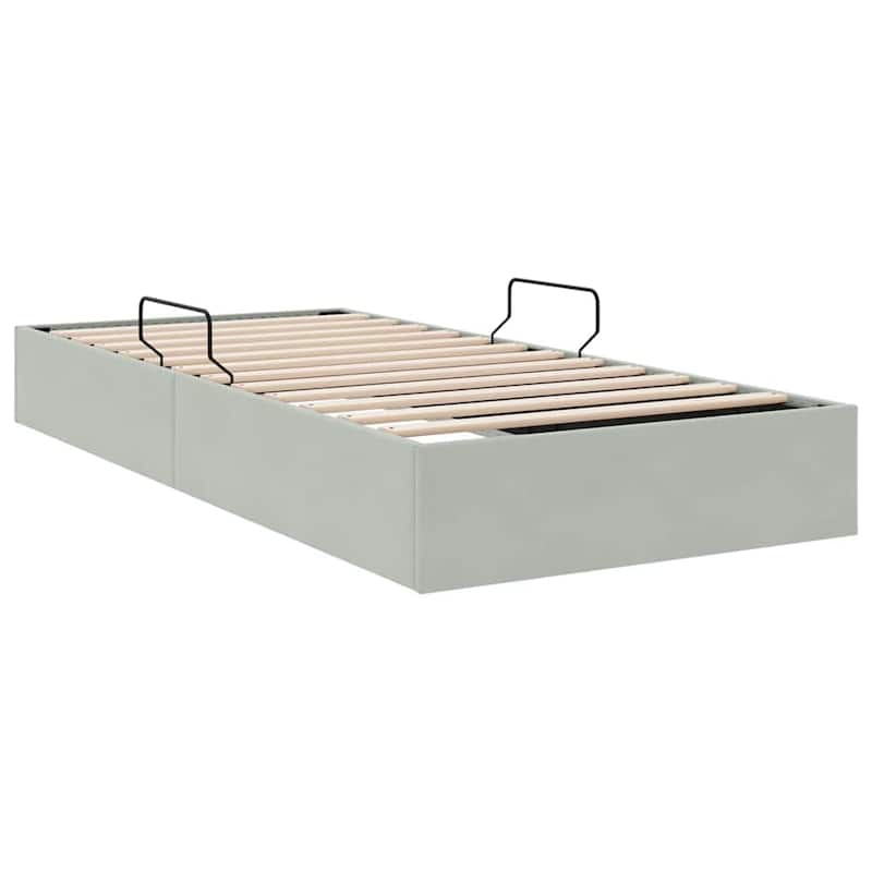 vidaXL Storage Bed with Mattress in Velvet