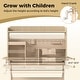 preview thumbnail 6 of 8, Gymax Kids Study Desk w/Tilt Desktop Retractable Book Stand & Pegboard
