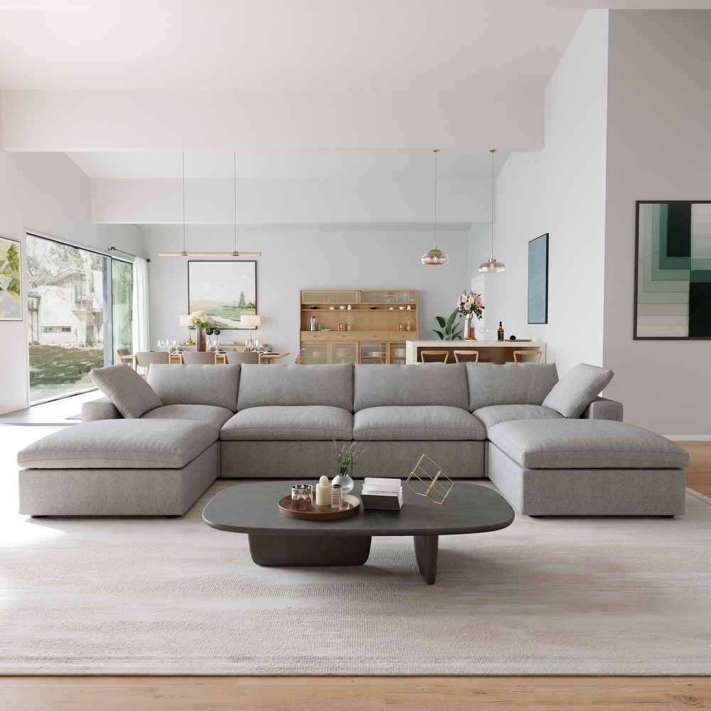 Mjkone Mid Century Reclining Loveseat Sofa for Bedroom Living Room Dark Gray