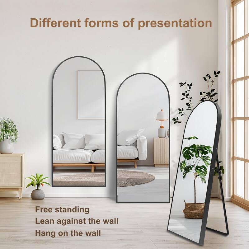 Aluminum Alloy Fine Edge Right Angle Full Length Mirror