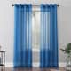 No. 918 Emily Voile Sheer Grommet Curtain Panel, Single Panel - 59x84 - Classic Blue