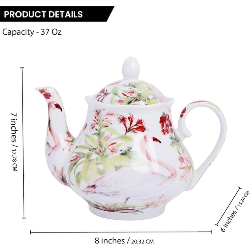 European Style Ceramic Teapot Coffee Pot Water Pot Porcelain Vintage Gift Tea Pot