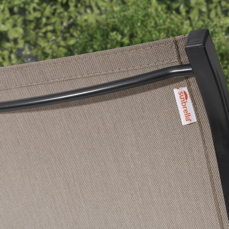 Pellebant Outdoor Aluminum Patio Swivel Dining Chairs Sunbrella