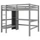 preview thumbnail 14 of 16, Full Size Loft Bed with Built-in Desk & Playable Shelf Bench by Harper&Bright Designs