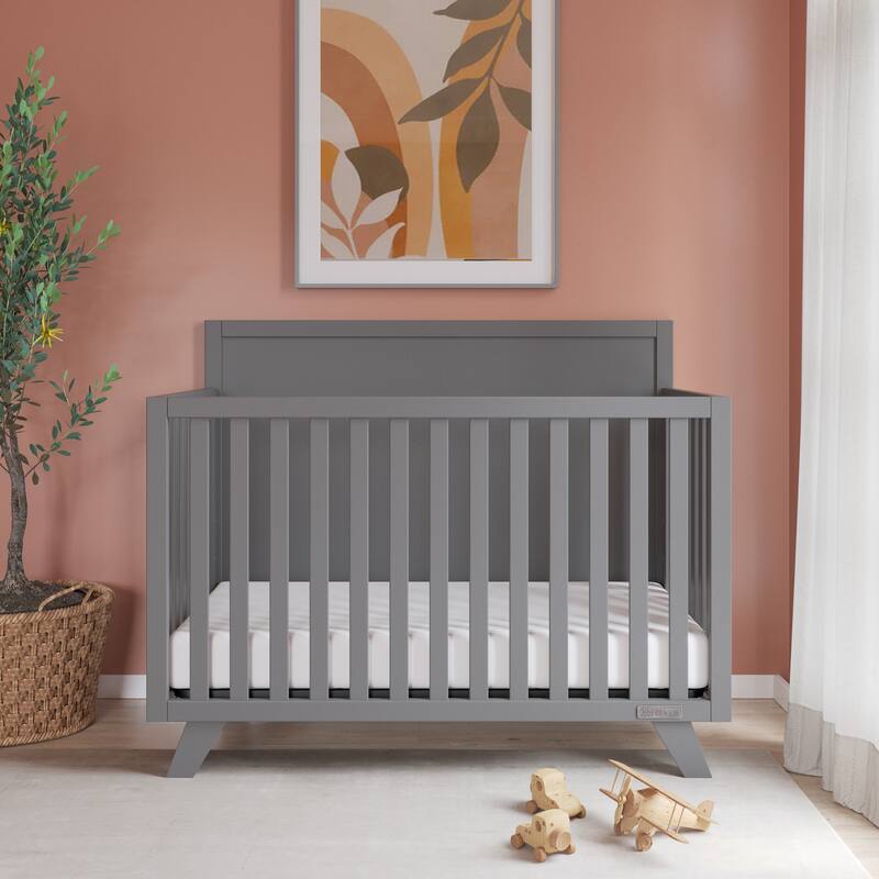 Soho 4-in-1 Flat Top Convertible Crib - Cool Gray