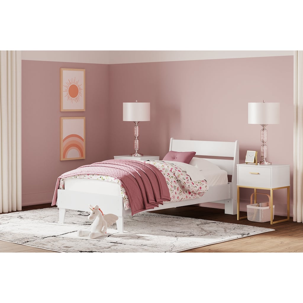 Signature Design by Ashley Socalle White Panel Platform Bed