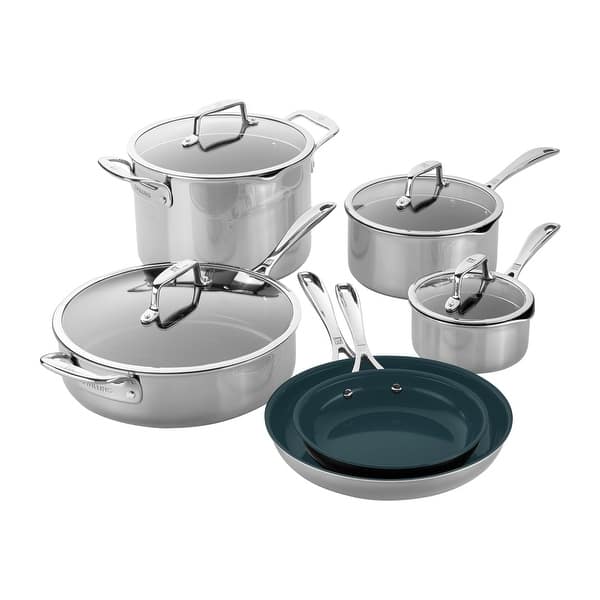 NutriChef 13 Piece Aluminum Nonstick Kitchen Cookware Pots and Pan Set with  Lids, Strainer and Cooking Utensils, Black