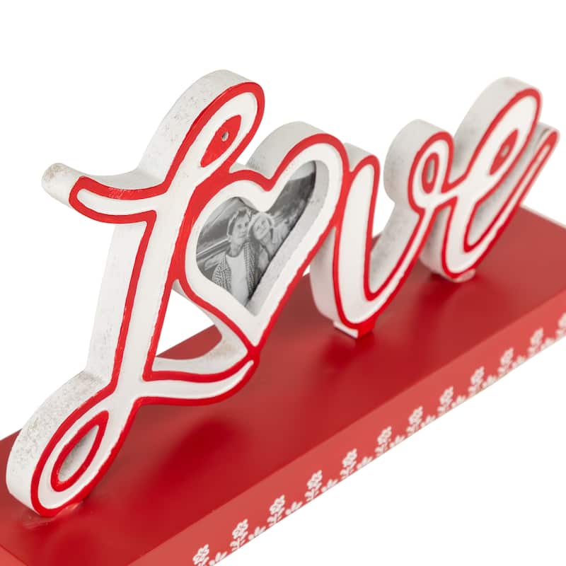 Love Valentine's Day Photo Frame Tabletop Decoration - 12"