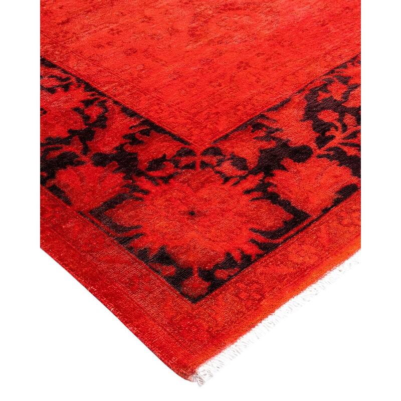 Vibrance, One-of-a-Kind Hand-Knotted Area Rug - Orange, 3' 10" x 6' 3" - 3' 10" x 6' 3"